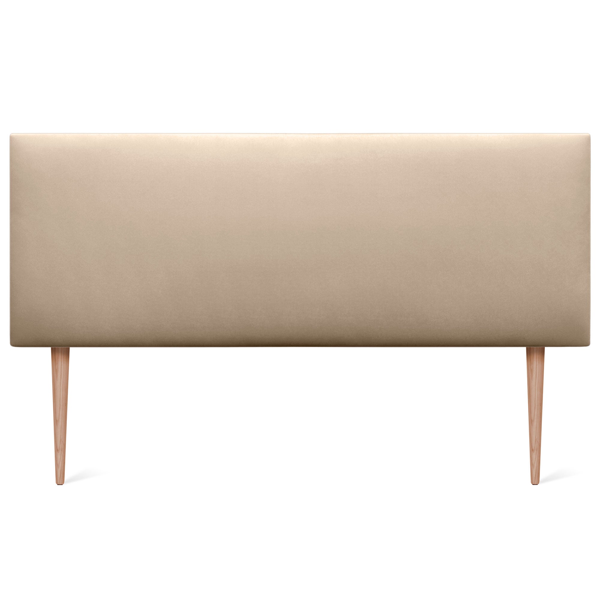 DHOME Cabecero de Polipiel Liso y con Patas cabeceros Cabezal tapizado Cama (Polipiel Champán, 150cm (Camas 120/135/140)) - 3