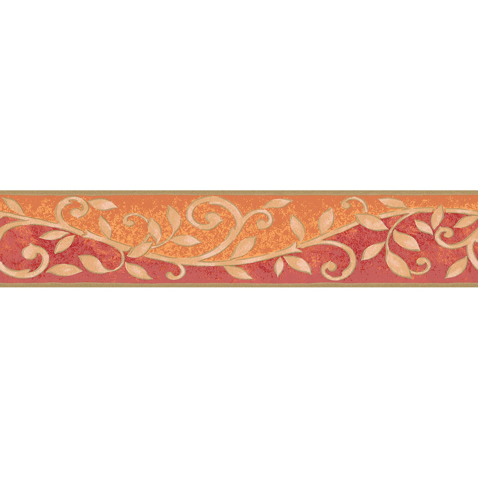 Cenefa mosaico multicolor estampada estilo moderno cenefa rosa y naranja con dibujos cenefa floral con hojas beige