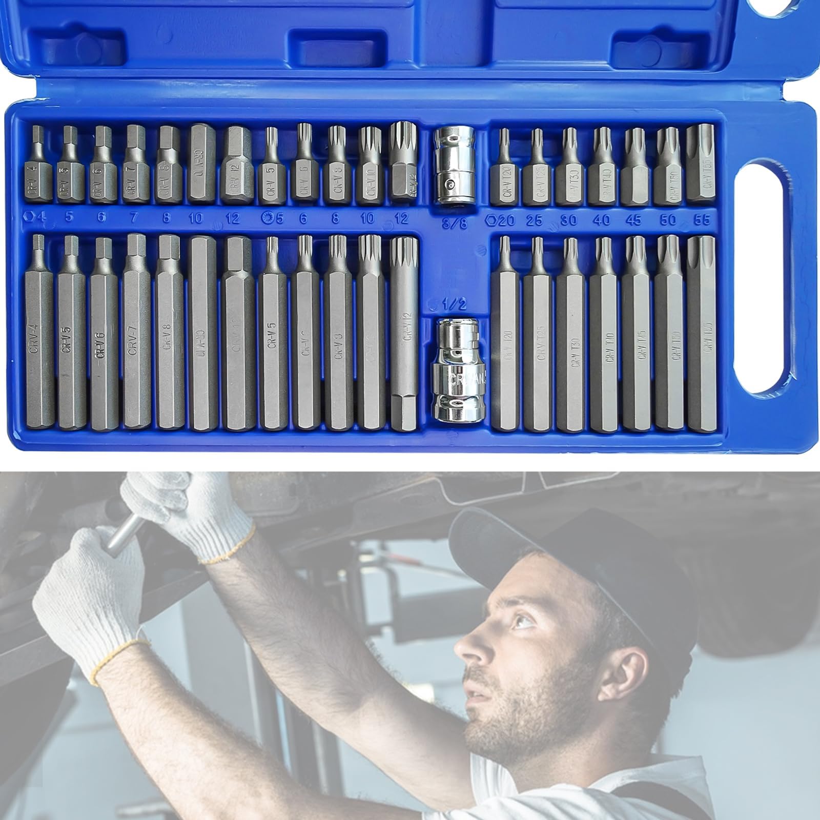Jeu De 66 Embouts De Vissage - Torx, Phillips, Pozidriv - Pour Visseuse à Choc - Geinxurn
