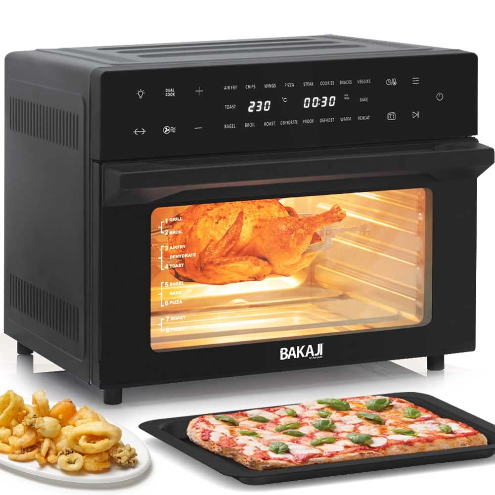Forno Friggitrice Ad Aria Calda 12Lt Digitale 1800W Frigge Cuoce Senza Olio Nero - Foto 12