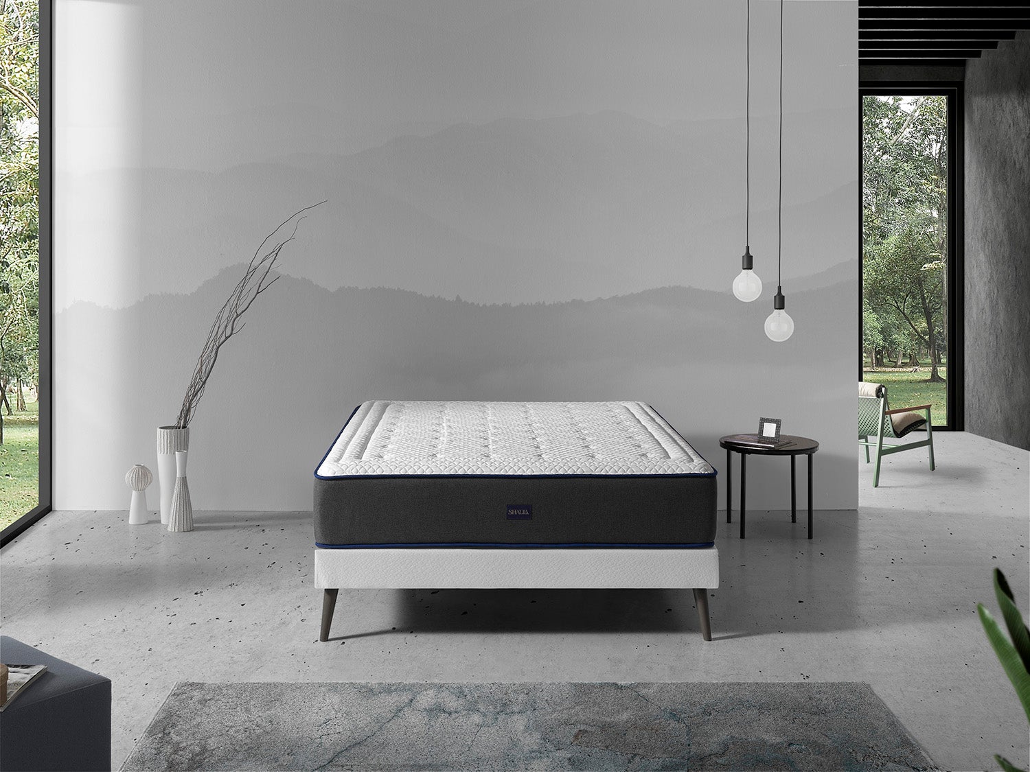 Matelas 100X200 OLYMPO, Epaisseur 30 CM, Moussee a memoire, ergonomique et respirant. Fermeté 3/5 Moyenne - 3