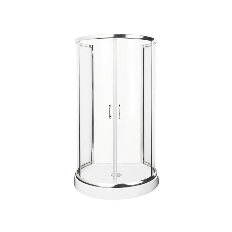 Kabina prysznicowa Vibe 100x86 Kerra drzwi przesuwne przyścienna z brodzikiem profile chrom