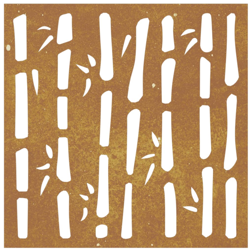 Maison Exclusive - Décoration murale jardin 55x55 cm acier corten design bambou - 4