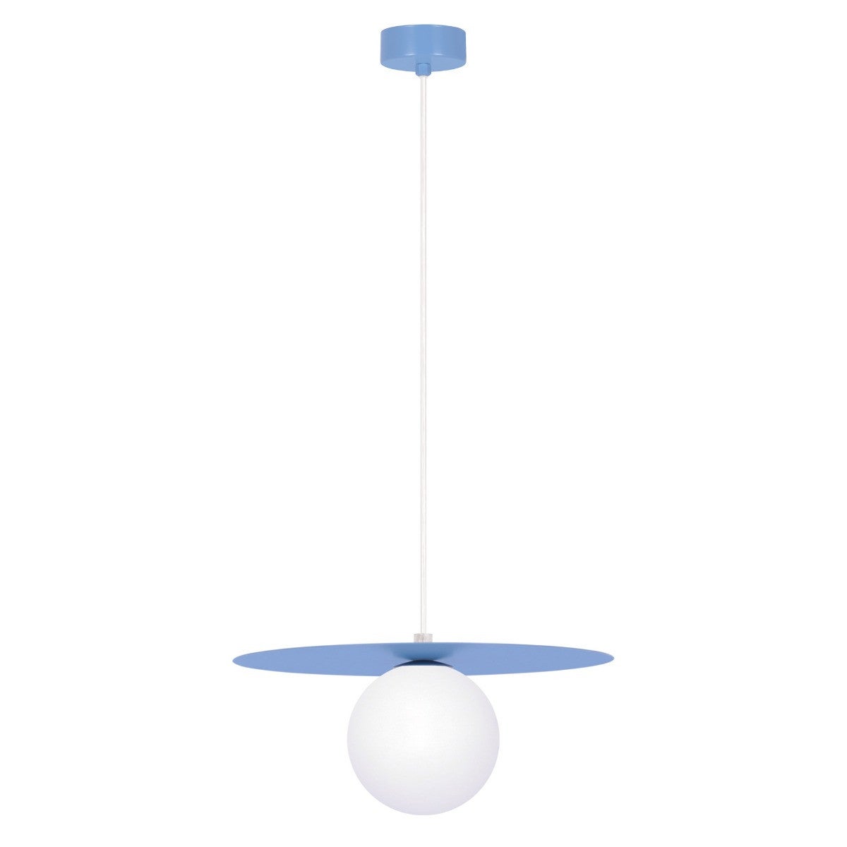 Lampa wisząca Robin niebiesko-biała 1xG9x10W wym: 95 x 25 x 25 cm metal Kaja