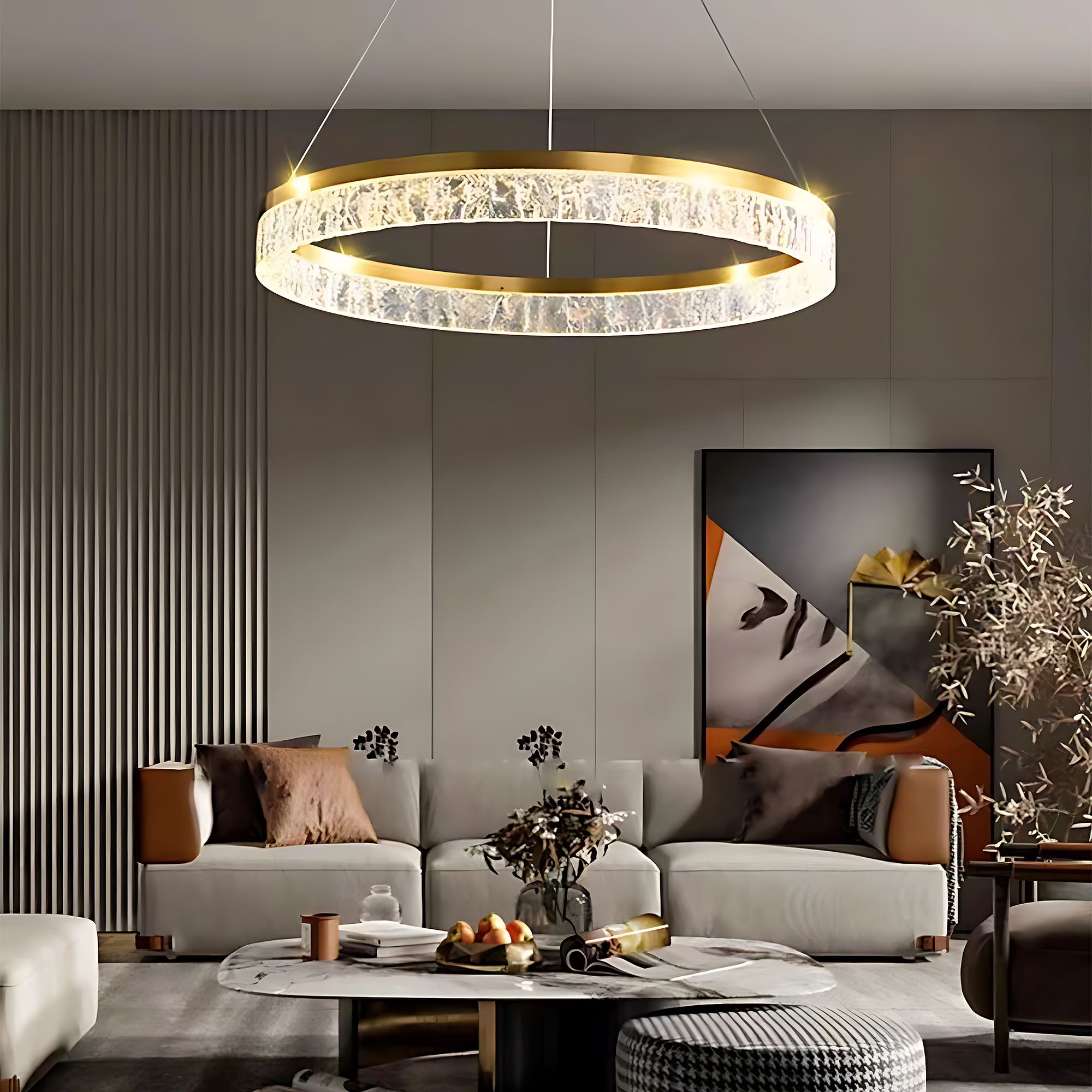 Lampa Sufitowa Wisząca Toolight Lhj046-Cp Złoty 50Cm - 4