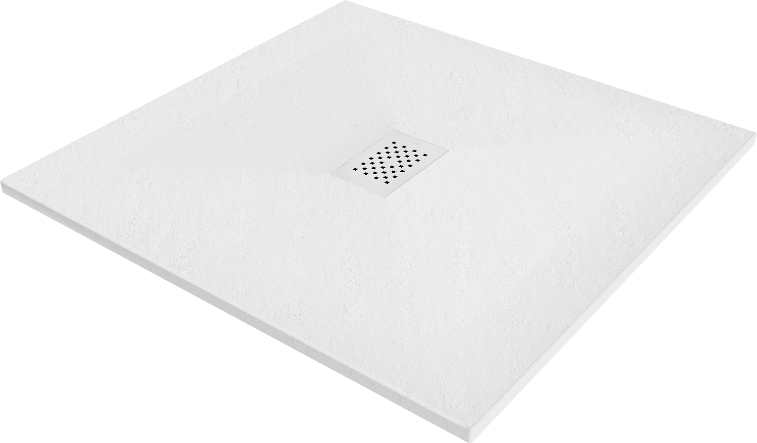 Mexen Hugo brodzik kwadratowy SMC 100 x 100 cm, biały, maskownica biała - 42101010-W