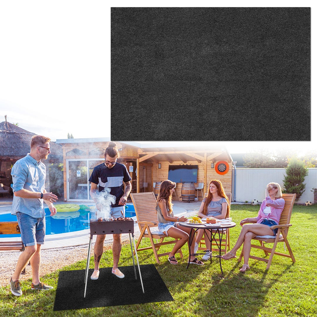 Mata pod grill 80x120 cm, antypoślizgowa podkładka, ochrona przed tłuszczem i zabrudzeniami, idealna do grilla, tarasu lub kempingu