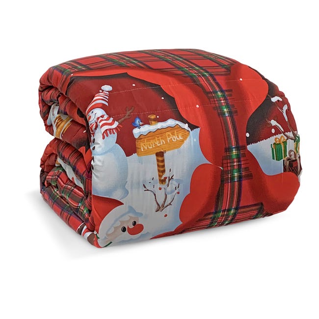 Biancaluna Trapunta Piumone Invernale Miss Terry Tartan Natale Biancaluna Trapunta Piumone Invernale Miss Terry Tartan Natale