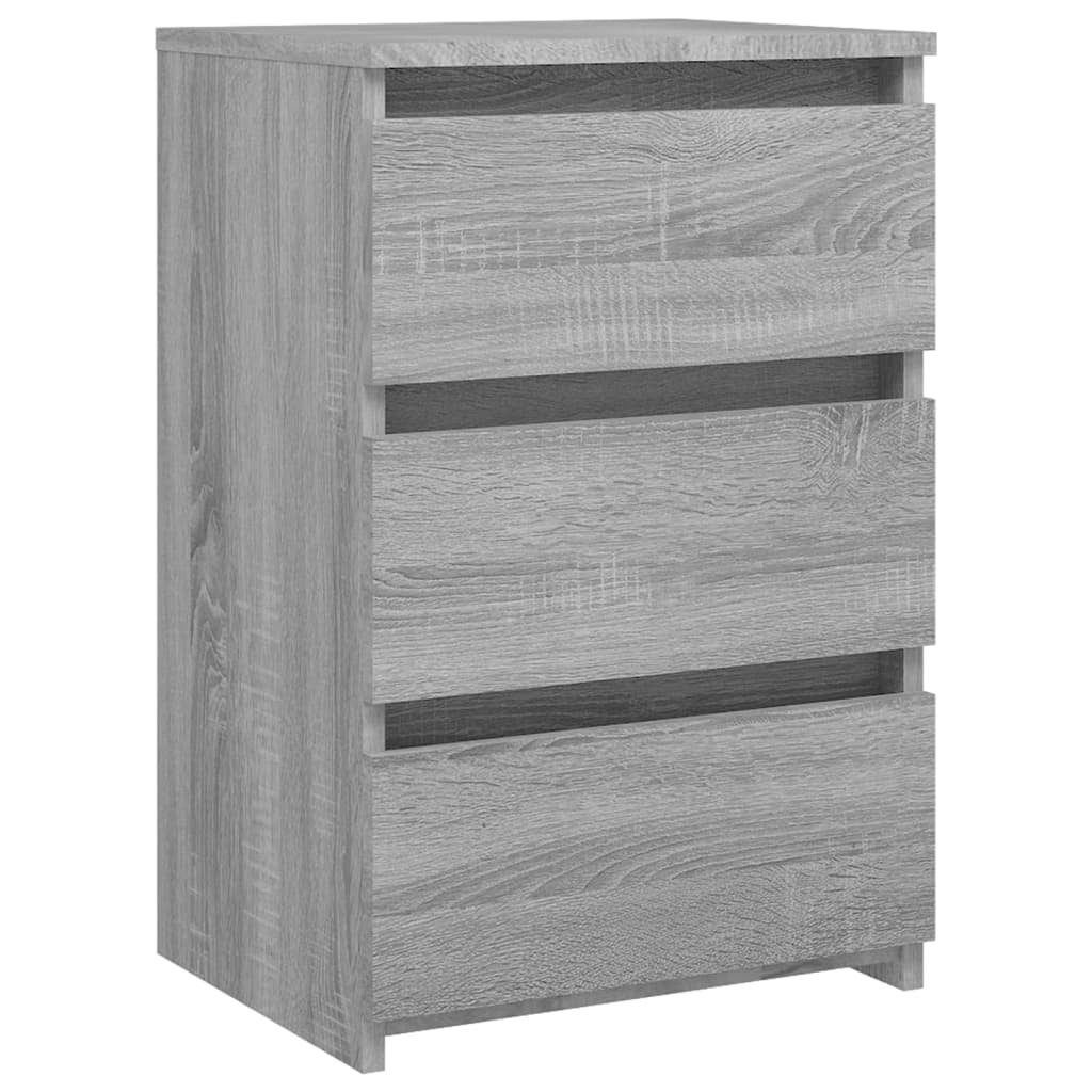 Comfortxl  Mesita De Noche Madera Contrachapada Sonoma 40X35x62,5 Cm Gris , Leroy Merlin