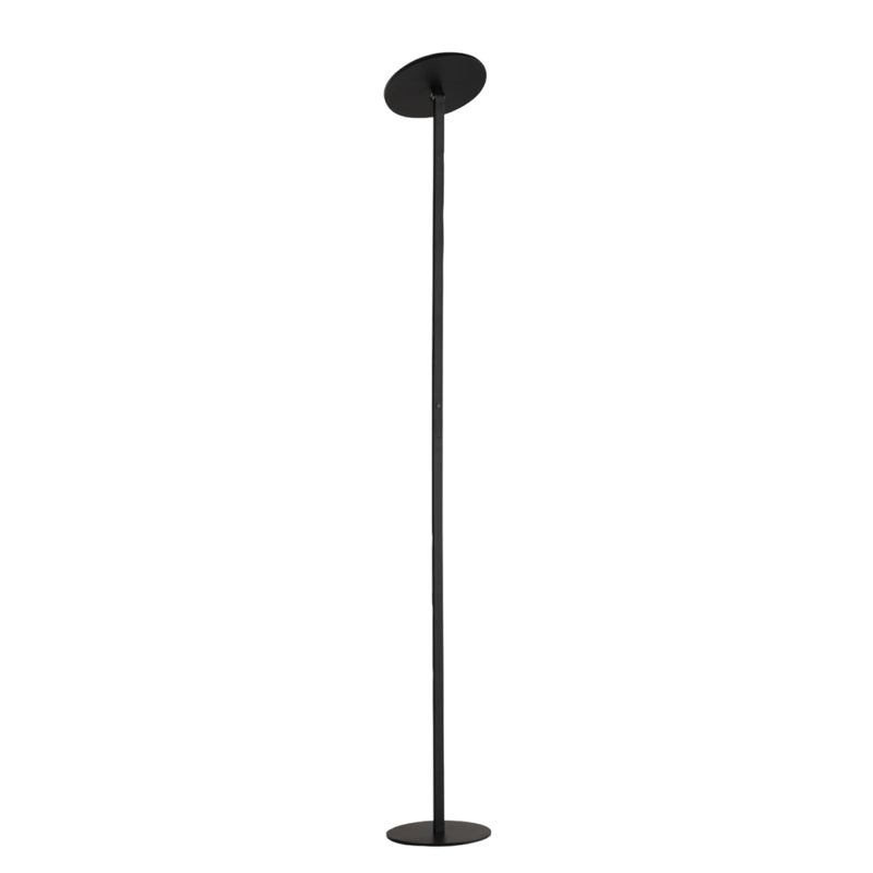 Regina - Okrągła, czarna, regulowana metalowa lampa podłogowa LED, wys. 180 cm Fabas Luce - Zintegrowane oświetlenie LED 35 W, barwa CCT (3000K-6000K)