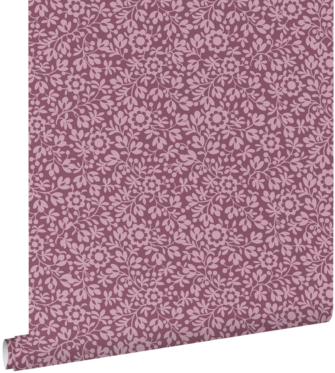 Tapeta kwiaty ciemnego fioletu - 50 x 900 cm - ESTAHOME