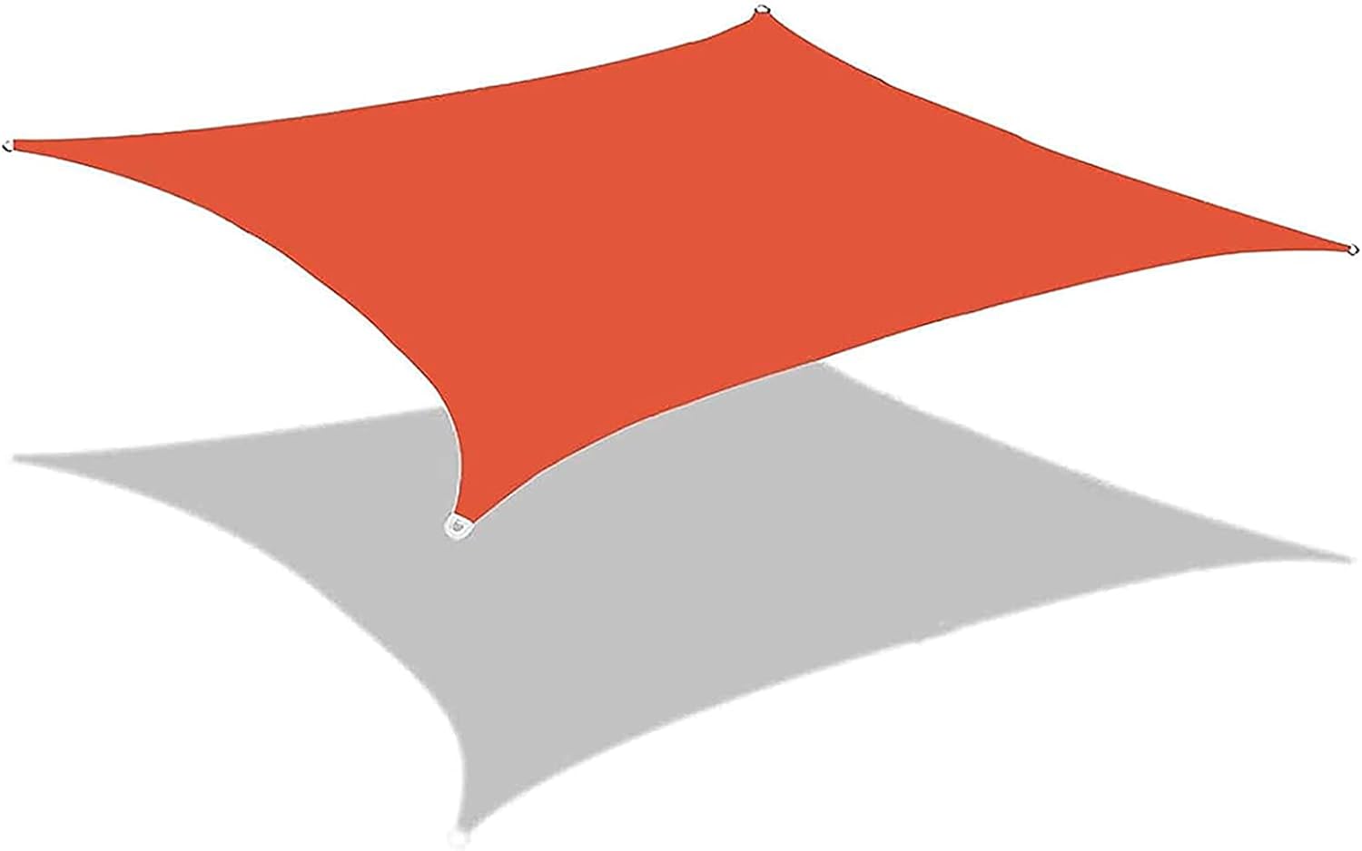 Żagiel przeciwsłoneczny prostokątny, wodoodporny, tkanina Oxford, 3 x 4 metry (pomarańczowy)