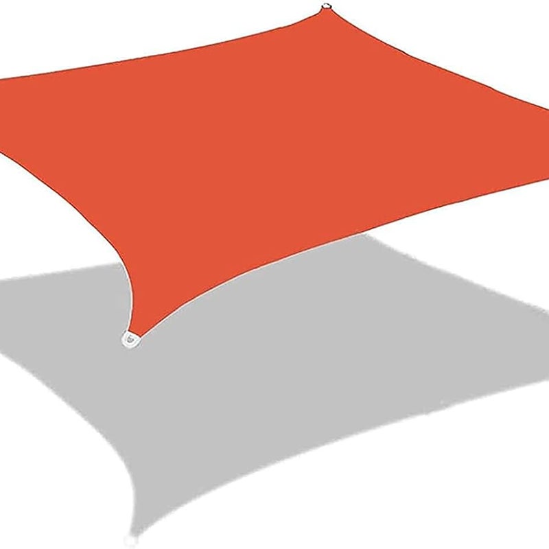 Żagiel przeciwsłoneczny prostokątny, wodoodporny, tkanina Oxford, 3 x 4 metry (pomarańczowy)