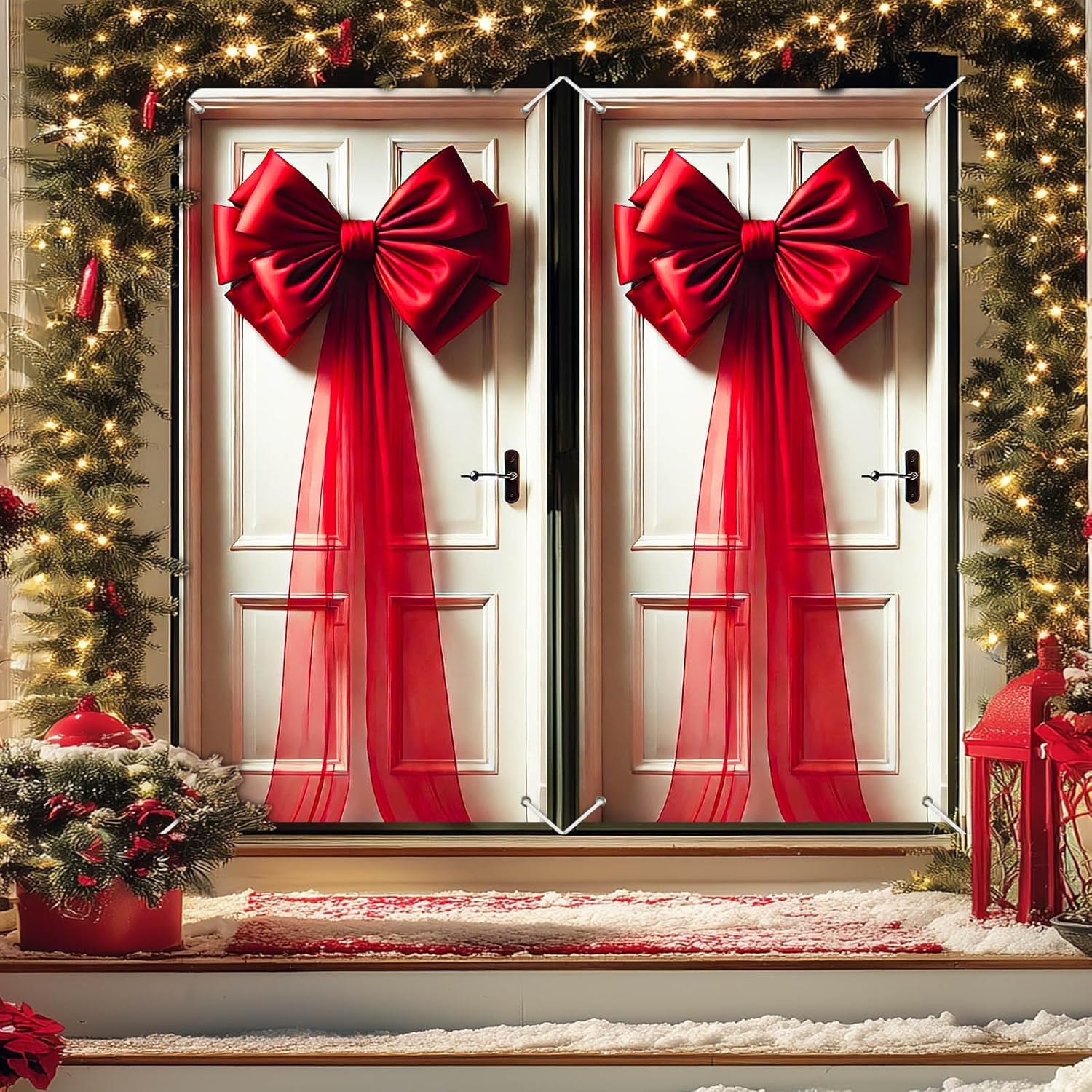 Couronne De Noël, Couronne De Noël Porte, Pendentifs Muraux De Noël, Couronne De Noël Avec Lumières Pour Porte D'entrée, Décorations(40cm) | Leroy Merlin