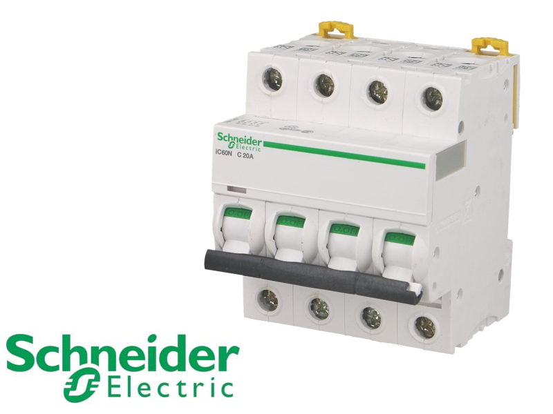 Schneider Electric Acti9 IC60N - Interruttore Magnetotermico 4P 16A Curva C - Prodotto In Francia