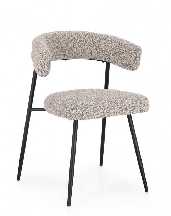 Krzesło do jadalni z włókna syntetycznego, szare