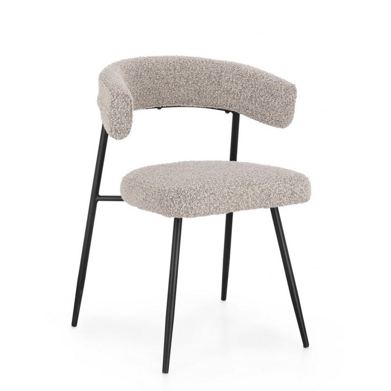 Krzesło do jadalni z włókna syntetycznego, szare