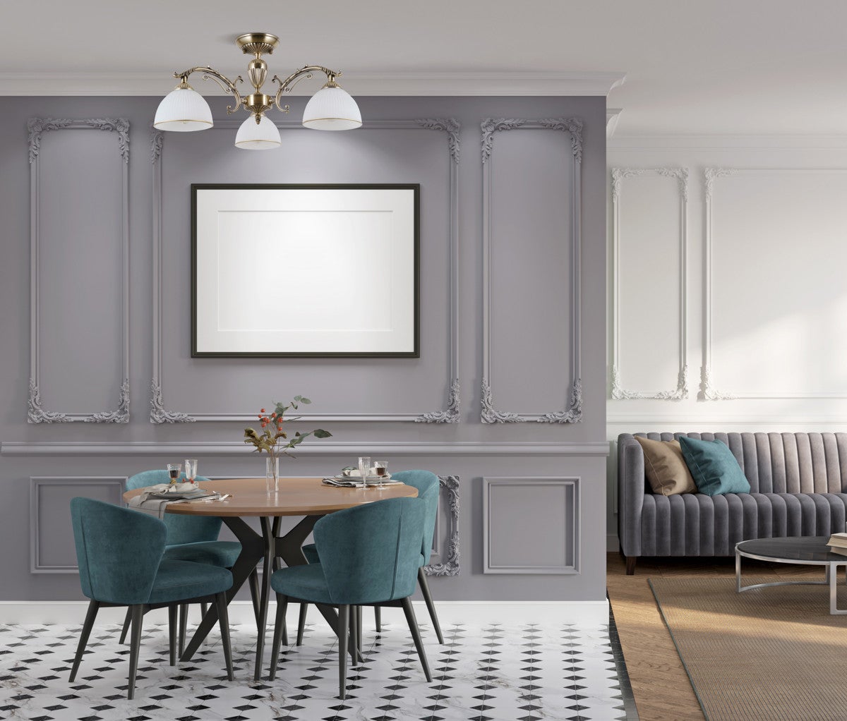 Italux Feneza Elegante lampada da soffitto semi-incasso a 3 luci multi braccio, E27 - 3