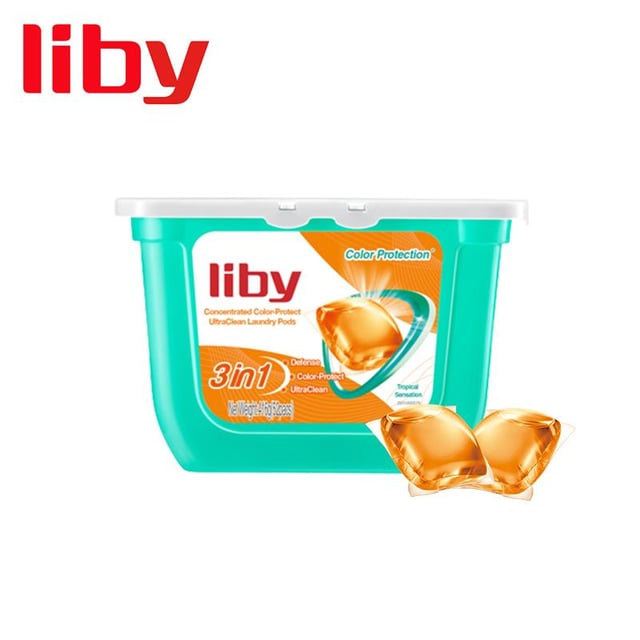 Ultra skoncentrowane kapsułki detergentu 4 w 1, antybakteryjne, przeciw roztoczom, ochrona koloru, tropikalny zapach - 30 rozpuszczalnych kapsułek
