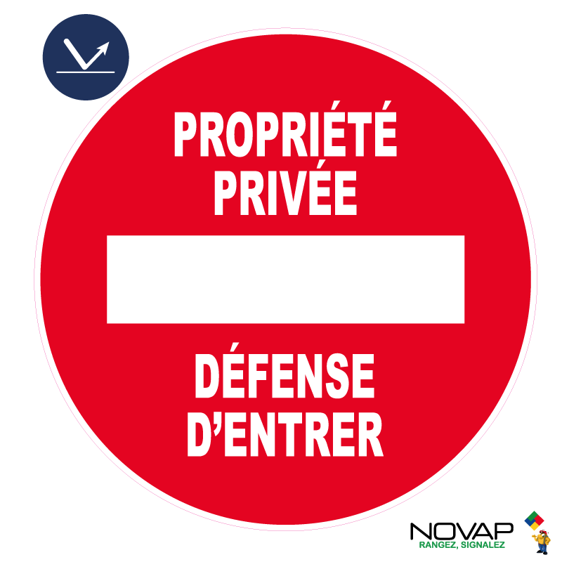 Cartello "Proprietà Privata" Tondo 200 Mm - Alluminio Dibond 3mm, Resistente, Made In France - 3