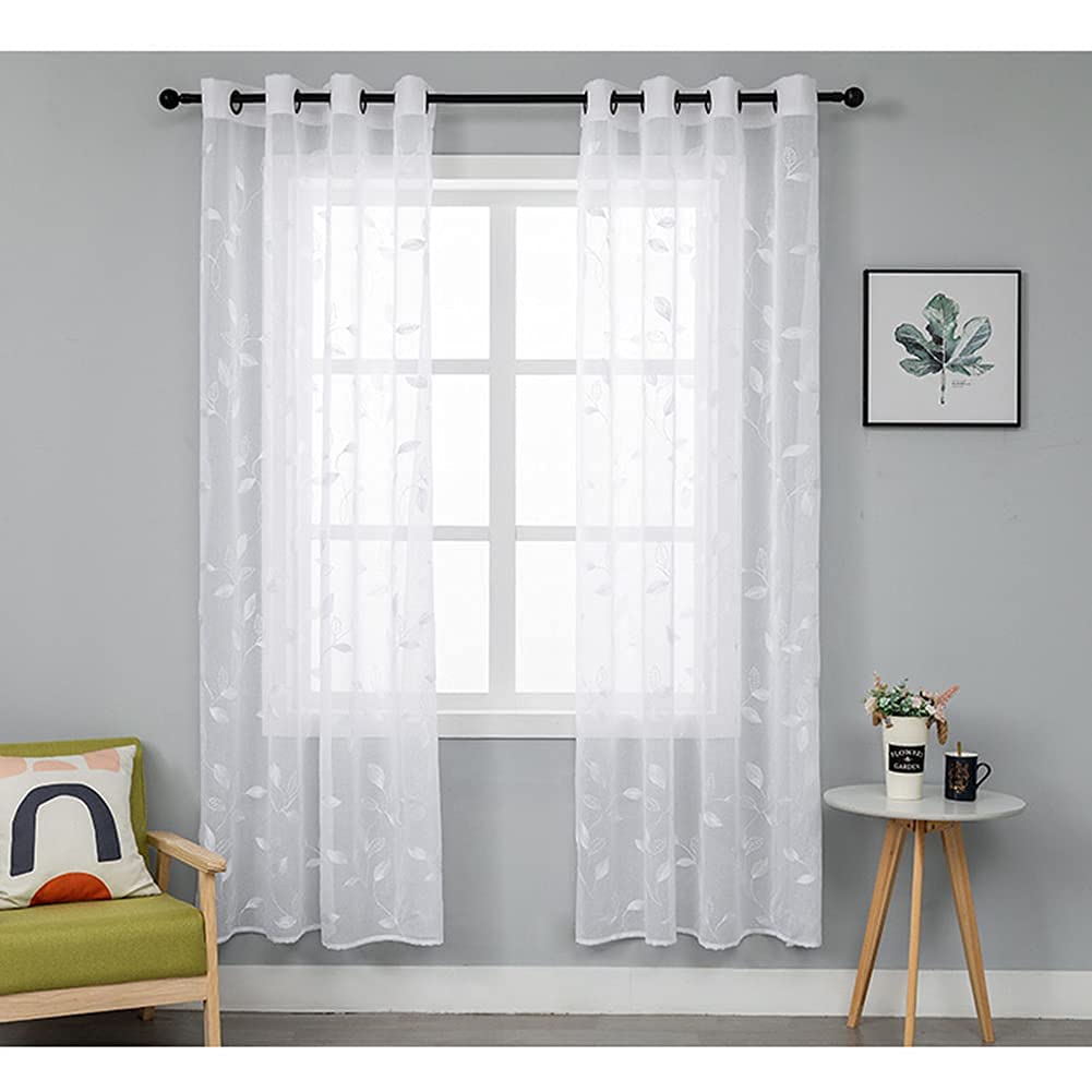 Rideaux Bohemian Farmhouse DUBLIQUE – Blanc Jacobéen Sur Lin – 8 Panneaux