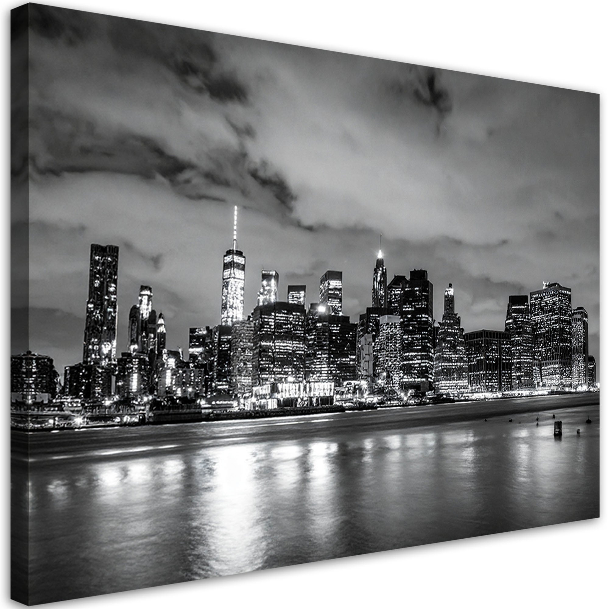 Obraz do salonu sypialni biura kuchni, Nowy Jork Manhattan Brooklyn czarno biały 100x70