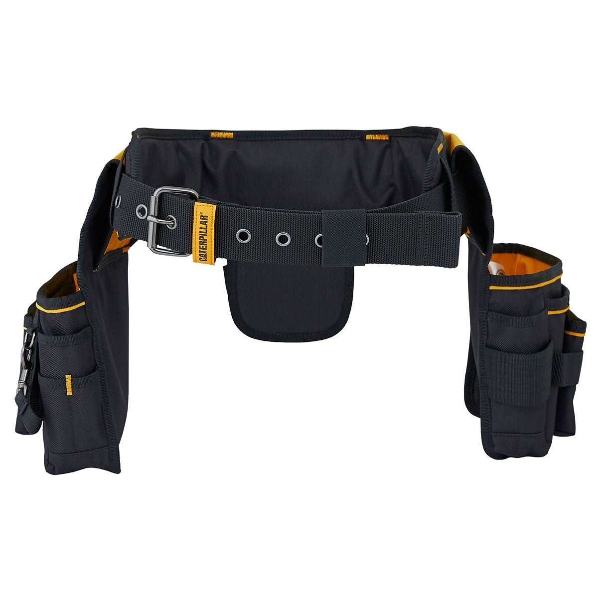 Cinto de ferramentas profissional Caterpillar Correia almofadada 3 bolsos Tamanho ajustável - 3