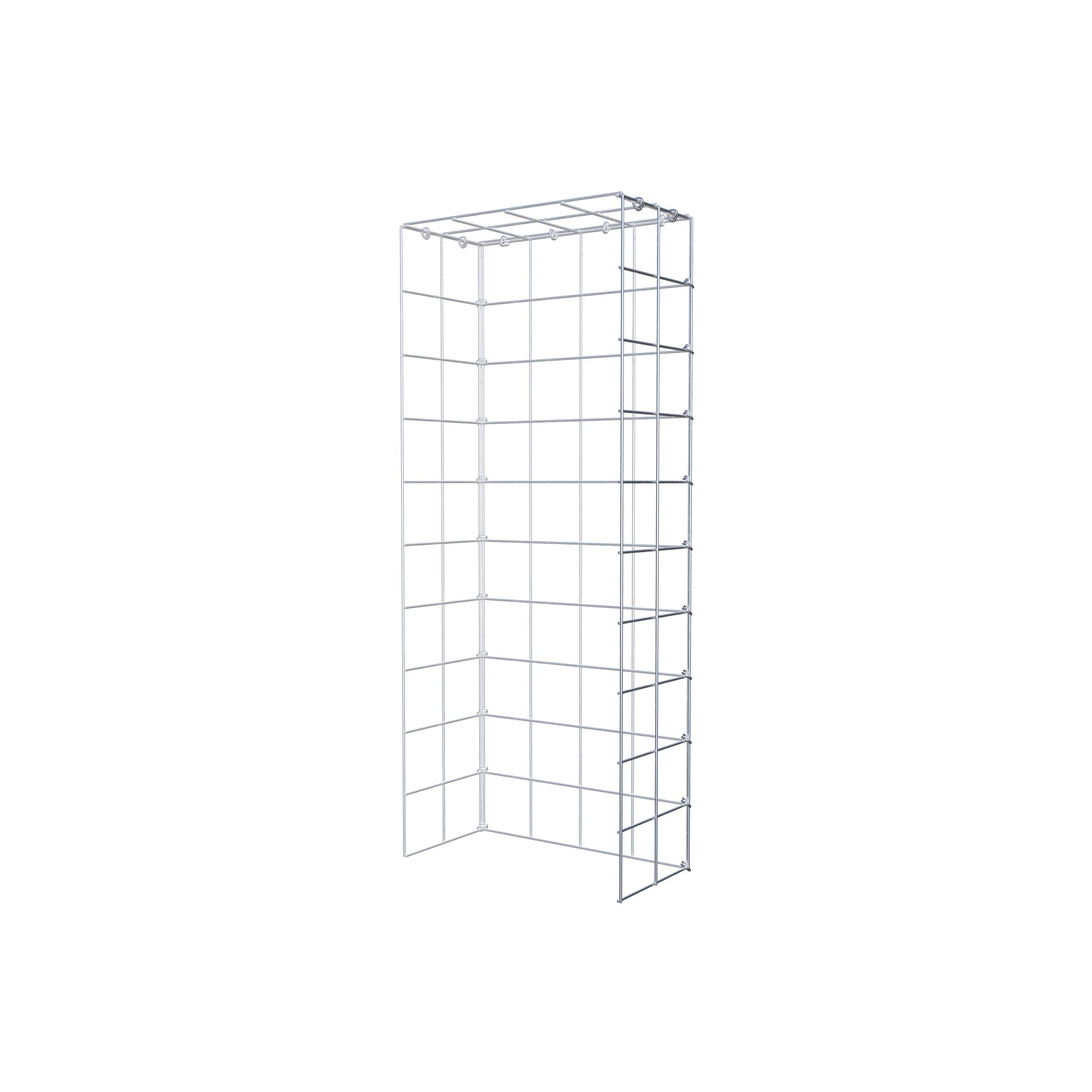 Gavión para ampliar y apilar, 100x20x40cm (LxHxP), malla 10 x 10cm, sin rejilla frontal ni inferior - 2