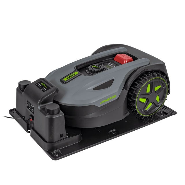 Robot Tondeuse sans fil 300m2 Brushless 3 Lames Coupe 180mm Retour station automatique Mulching VITO