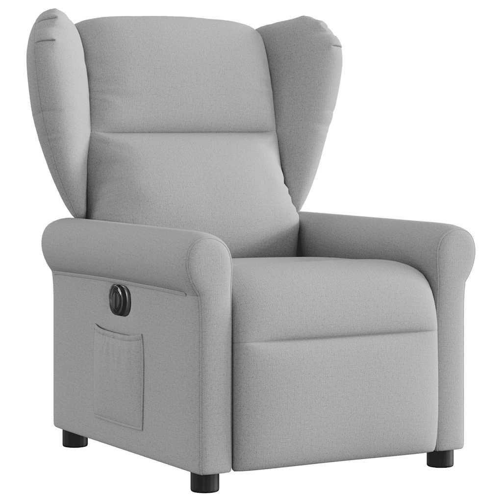 Fauteuil de télévision | Fauteuil inclinable électrique gris nuage tissu CFW292588 - 3