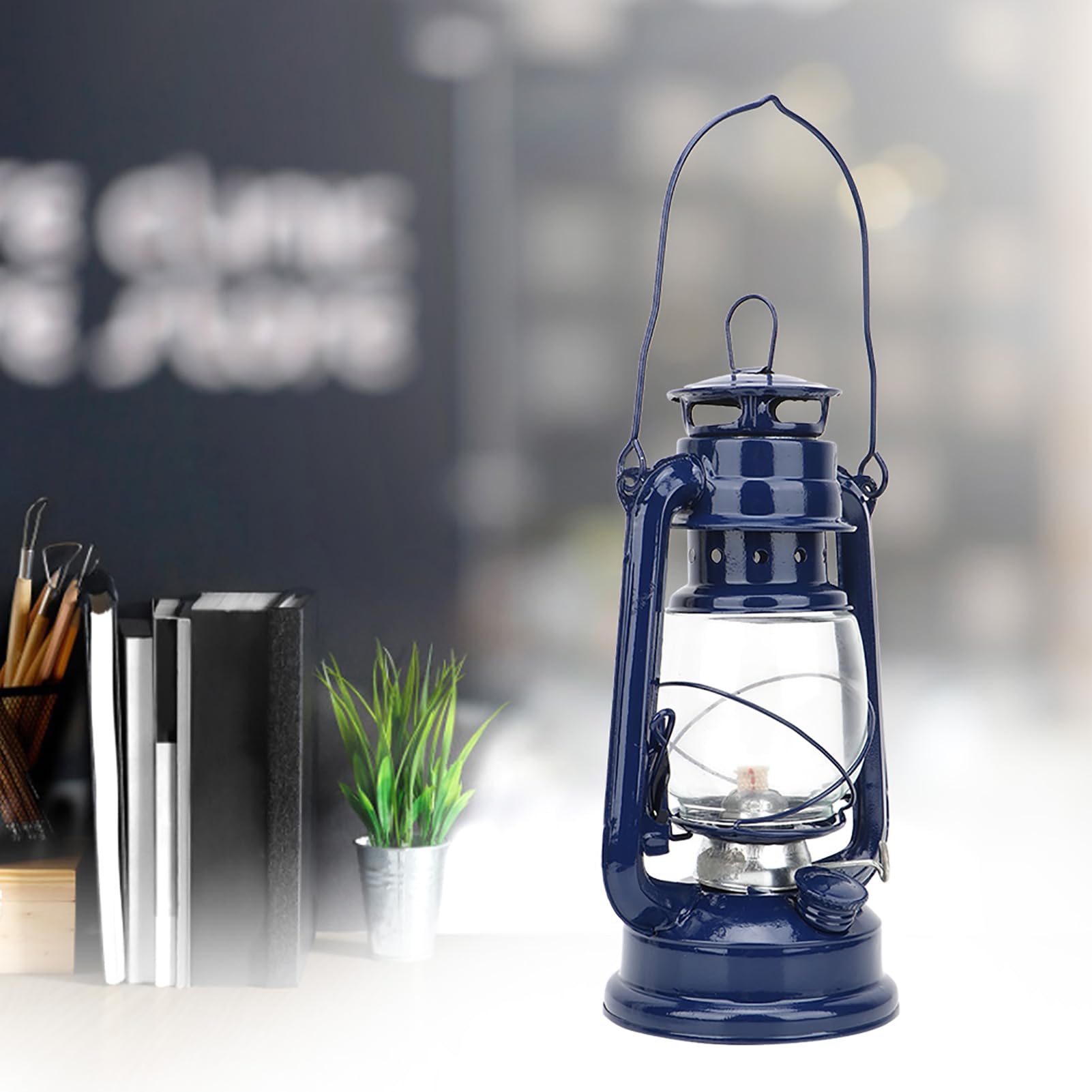 Lampada A Cherosene In Vetro Vintage SEWACC, 19 Cm, Stoppino Regolabile, Per Decorazione Rustica E Illuminazione D'emergenza