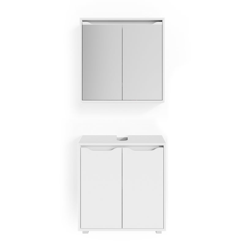 Vicco Zestaw mebli łazienkowych Ruben, Biały, 2 części