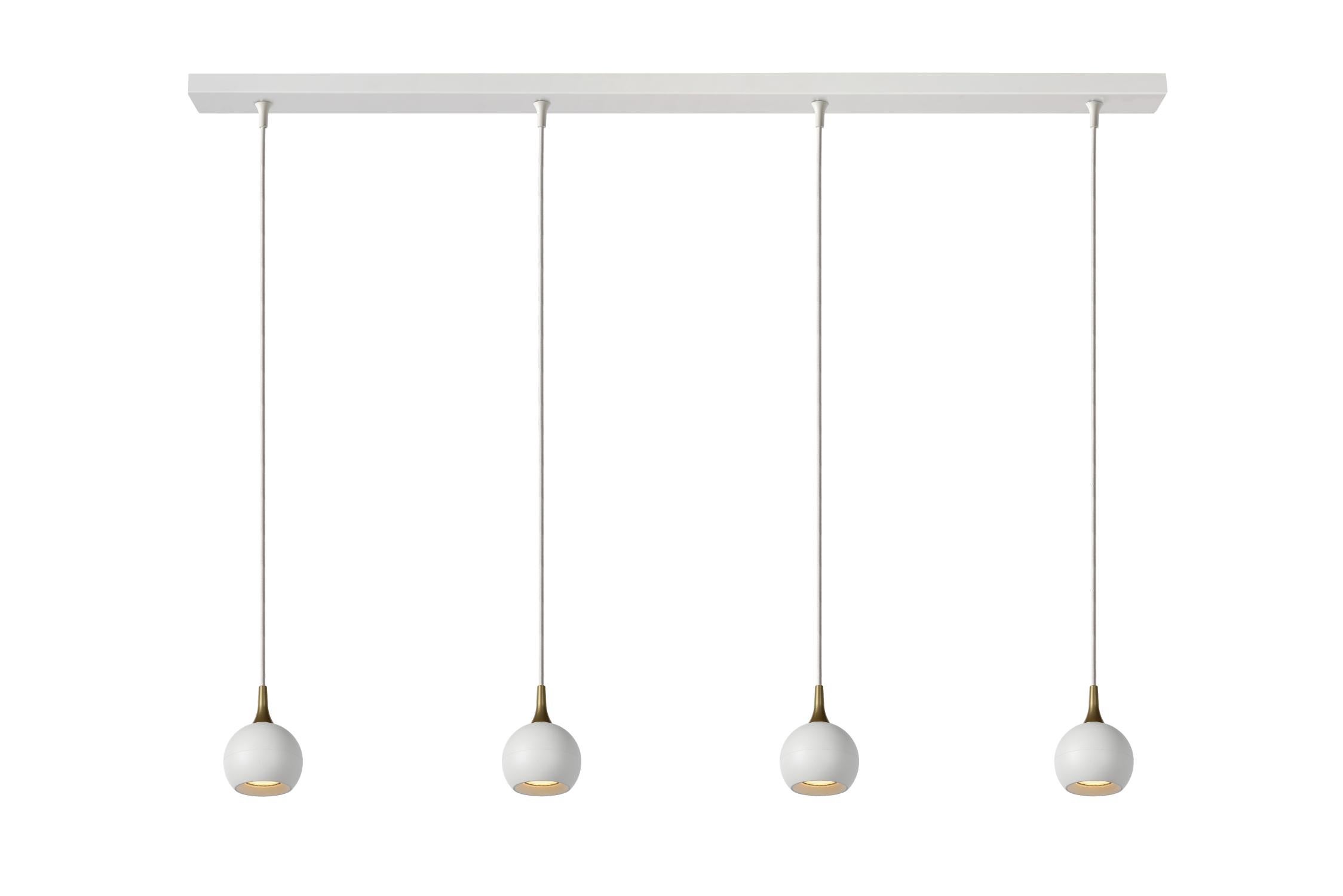 Lampa wisząca FAVORI biała 4xGU10x5W metal wym:100x98x10cm IP20 Lucide