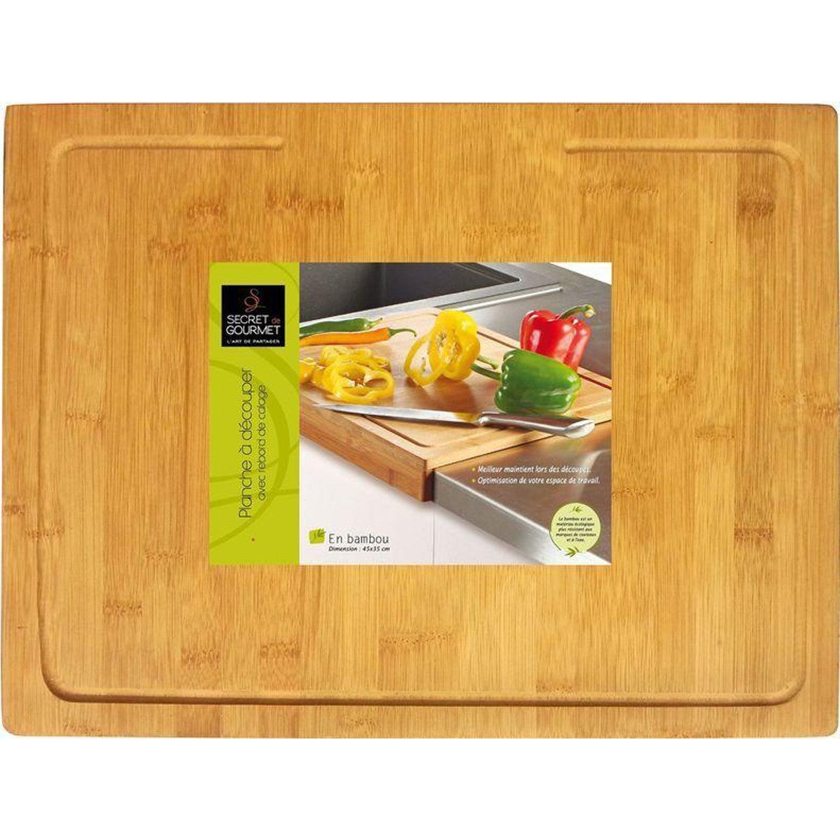Deska do krojenia Edge bambusowa 45x34cm - 5