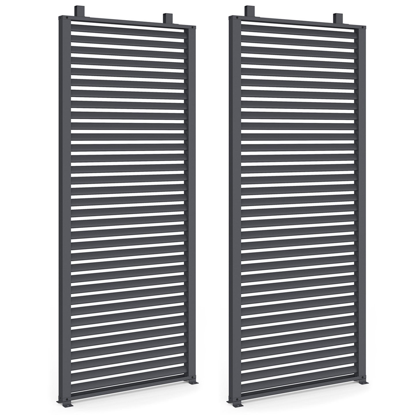 Lot de 2 persiennes pour pergola pans modulables gris anthracite - 3