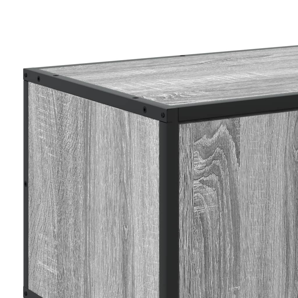 Meuble TV sonoma gris 180x35x41 cm bois d'ingénierie - 8