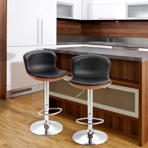 Tabouret de bar réglable Tommy - hauteur d'assise 58-80cm - similicuir noir - Industriel CBA | Emob Tabouret de bar réglable Tommy - hauteur d'assise 58-80cm - similicuir noir - Industriel CBA | Emob
