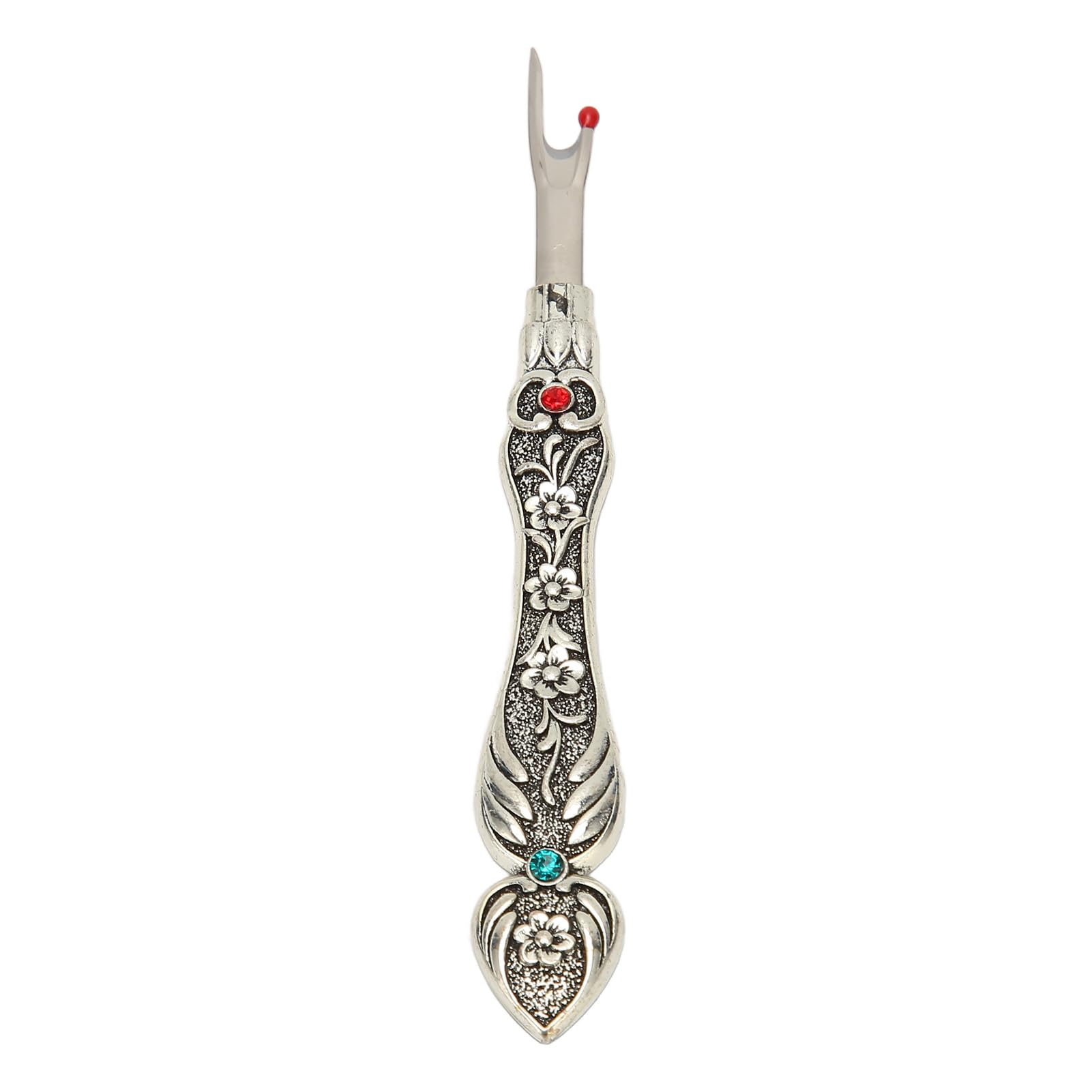 Découseur De Couture Rétro En Alliage - Longueur 12 Cm, Pointe De Sécurité Rouge - Outil Pour Retirer Les Coutures Et Couper Les Fils