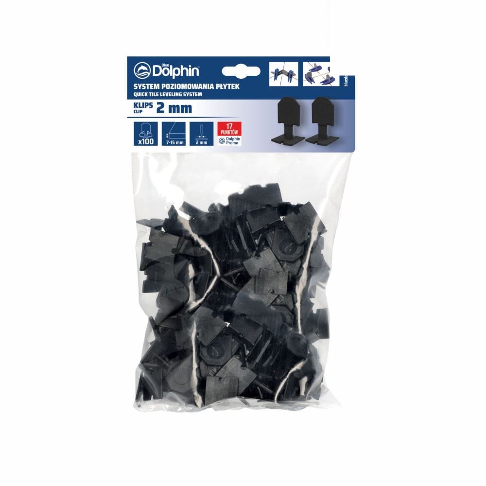 SSP KLIPS CZARNY, Blue Dolphin, 2mm, 100 sztuk