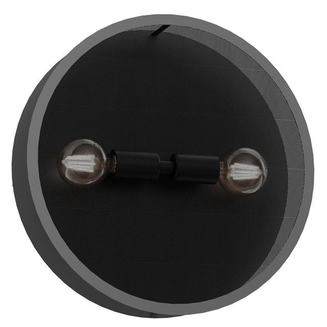 Kinkiet ścienny Rumo czarny mat 2xE27x15W wym: 42 x 42 x 11 cm metal IP20 Luminex