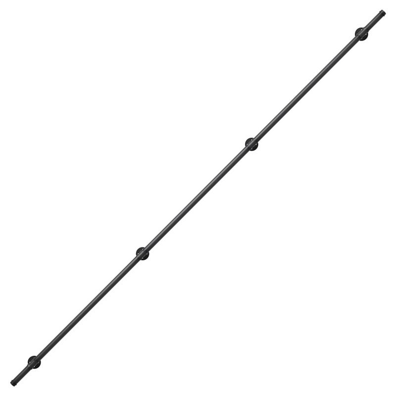 Poręcz ze stali węglowej 300 cm, uchwyty ścienne