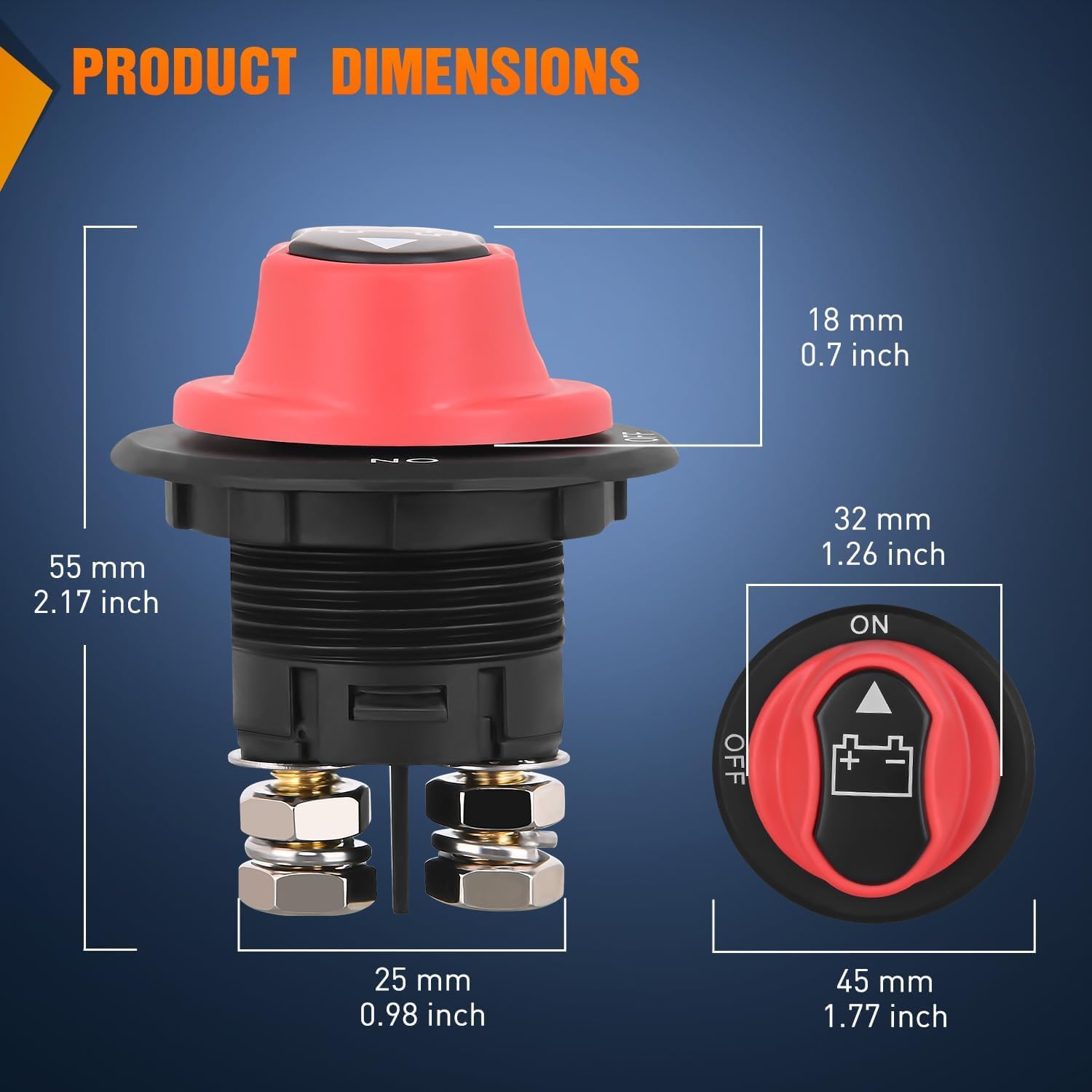 Interrupteur De Déconnexion De Batterie 300 A – 3 Positions OFF-1-2, étanche IP66, Pour Bateau Et Camping-car