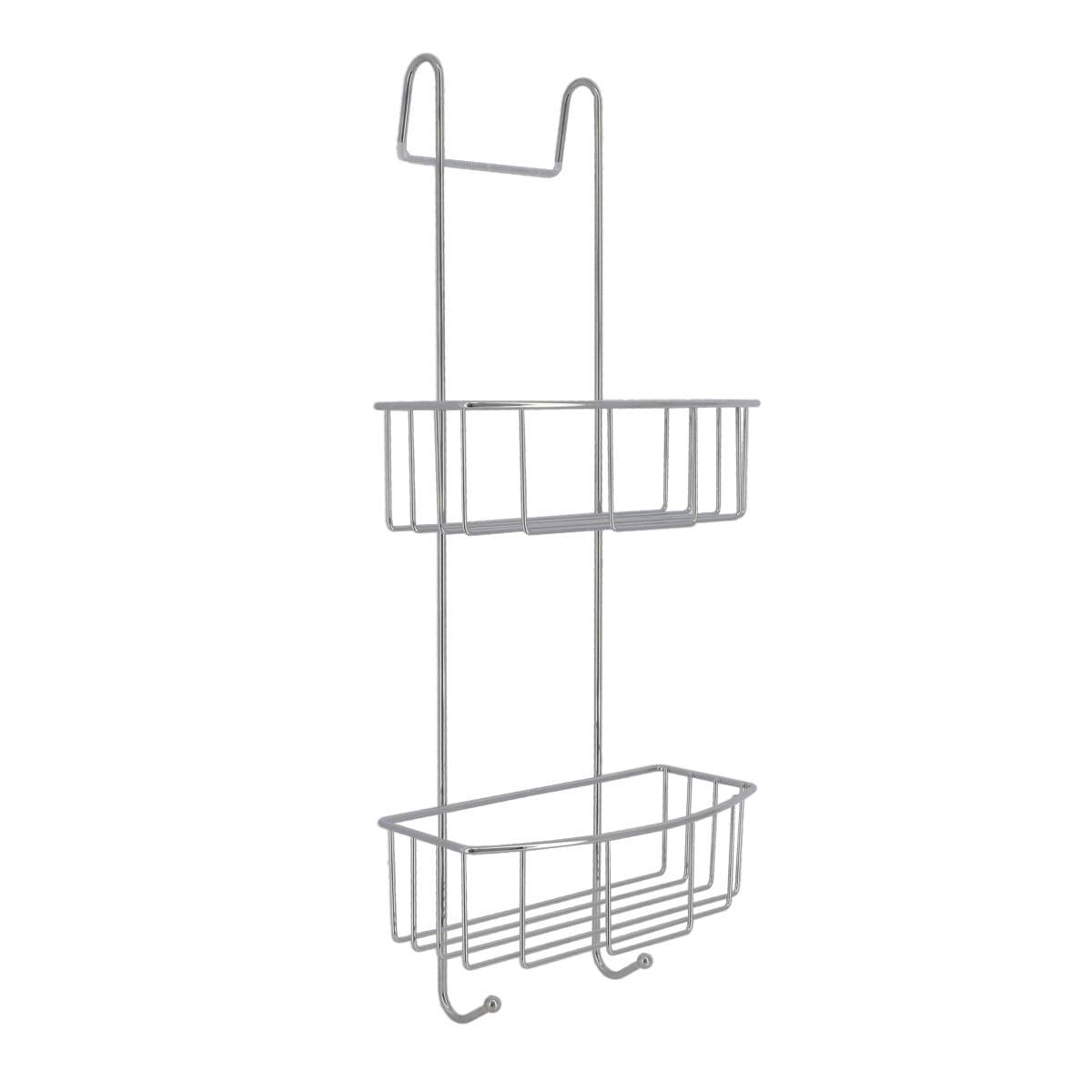 Étagère De Douche Adaptable Sur Colonne - En ABS Chromé, Dimensions 25 X 11 X 4 Cm, Universelle - 11