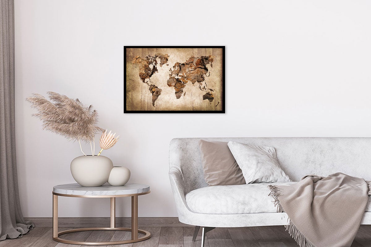 Affiche brown map, 60x40cm - made in France - 4