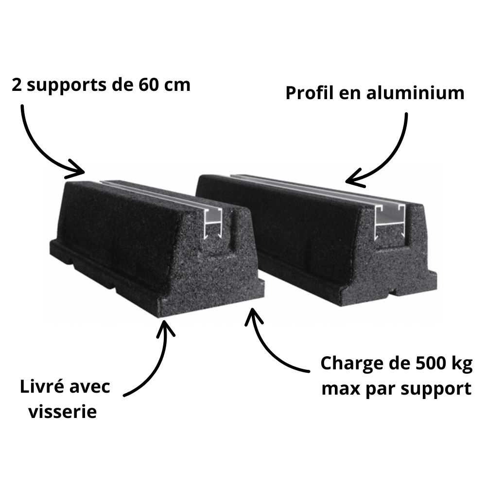 Paire de supports au sol 600 mm Aspen Pumps pour climatisation