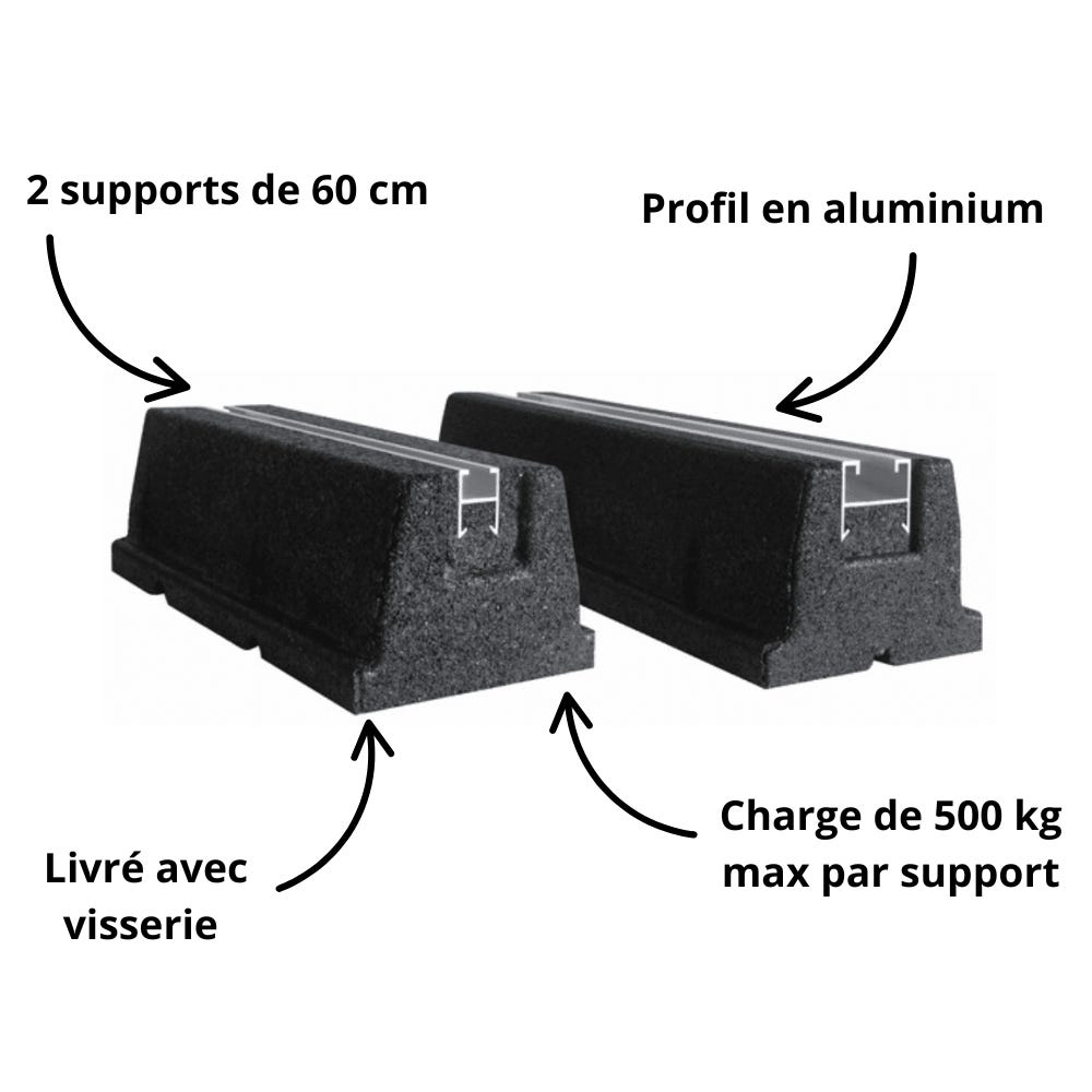 Paire de supports au sol 600 mm Aspen Pumps pour climatisation