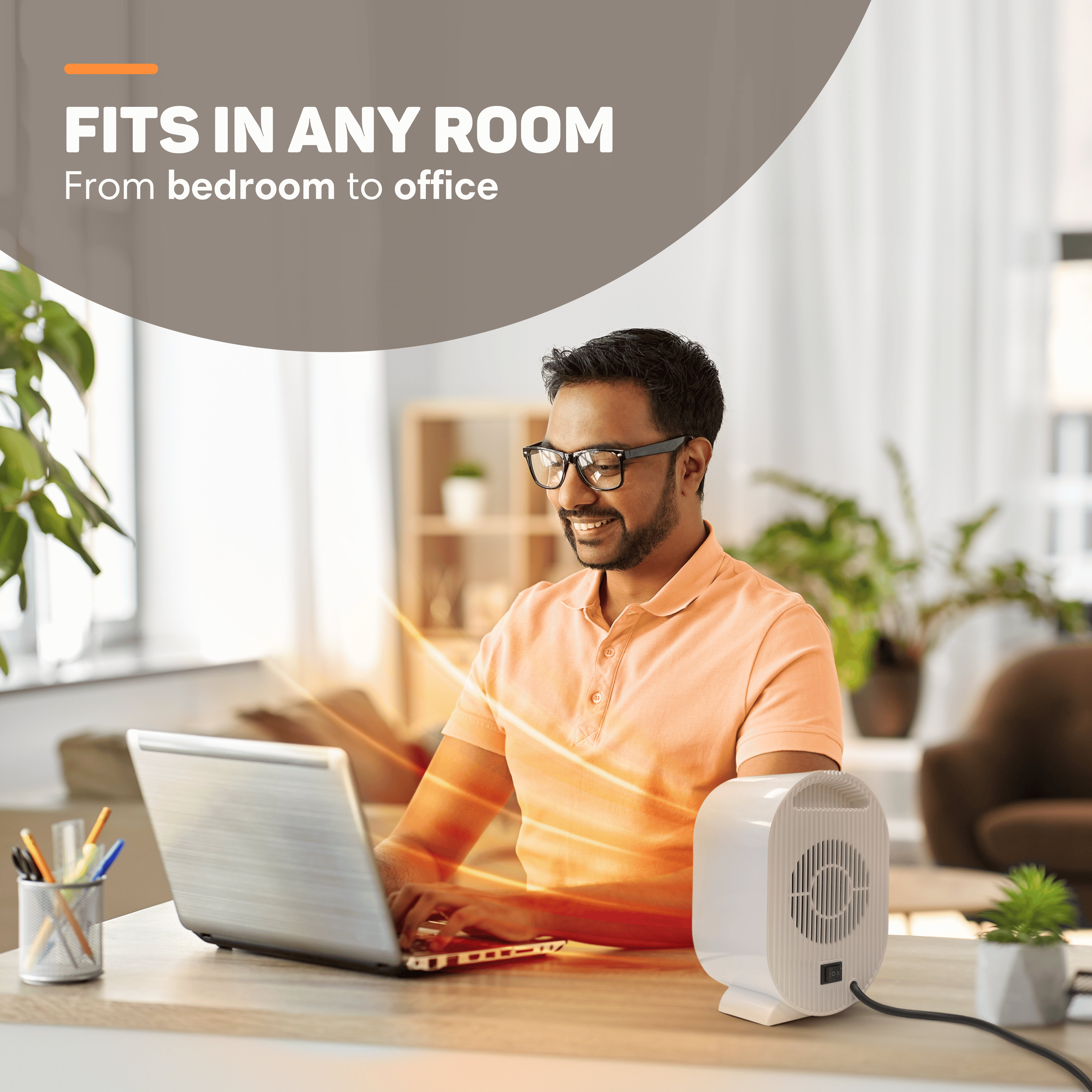 Radiateur Soufflant Vulpes Goods - Chauffage Électrique Pro - 2 Niveaux - 1200W - 6