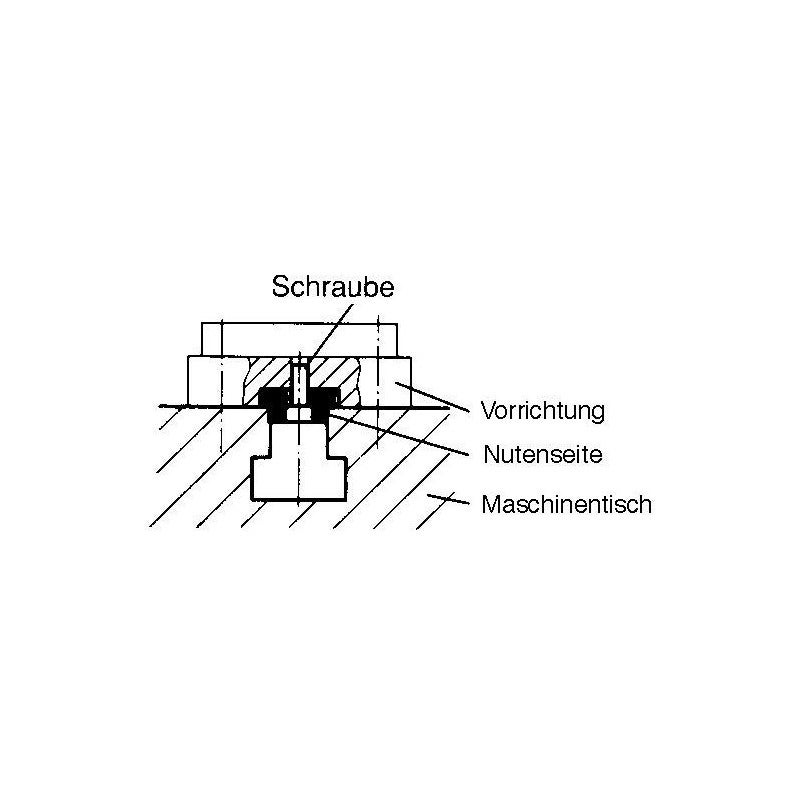 Coulisseau fixe, Cote nominale des rainures sur les machines b : 24 mm, Cote nominale des rainures sur les montures 20 mm, Hauteur 12 mm - 3