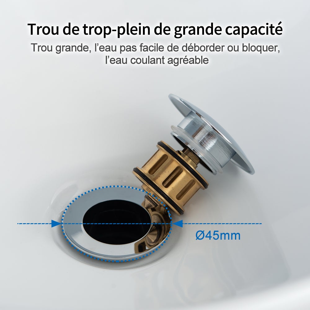 Vasque à Poser Salle de Bain Ovale 41x34 cm en Céramique Blanche, Évier Lavabo Salle de Bain avec Bonde et Siphon - 6