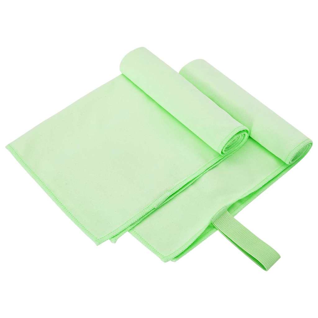 Ręczniki Sportowe 2 pcs Zielony 50 x 30 cm Poliester i poliamid